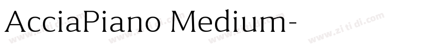 AcciaPiano Medium字体转换